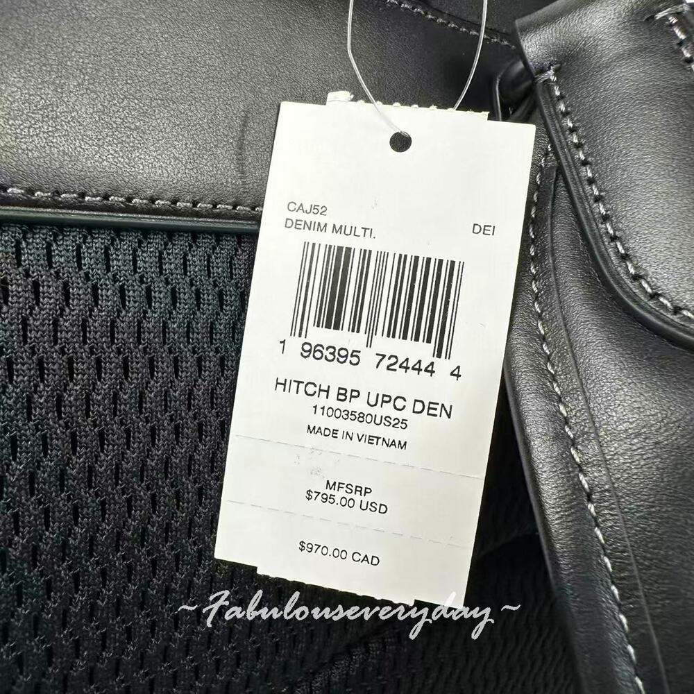 Coach Men's Hitch Backpack With Patchwork In Deni… - image 7